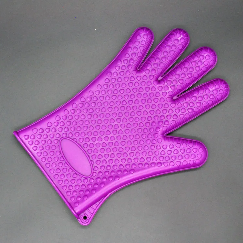 Плотные силиконовые перчатки термостойкие митенки для духовки нескользящий