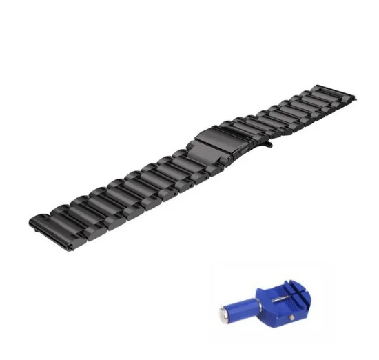 Металлический ремешок для Xiaomi Huami Amazfit Bip BIT PACE Lite, Молодежные умные часы, браслет для наручных часов для Samsung GS2 - Цвет: add adjuster