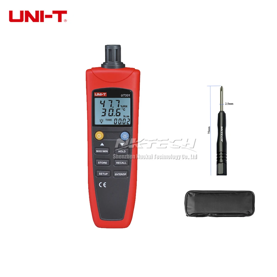 Uni-t цифровой измеритель температуры и влажности UT332 UT331 термо-гигрометр термометр для хранения данных напоминание USB точка передачи росы - Цвет: UT331 Humidity Temp