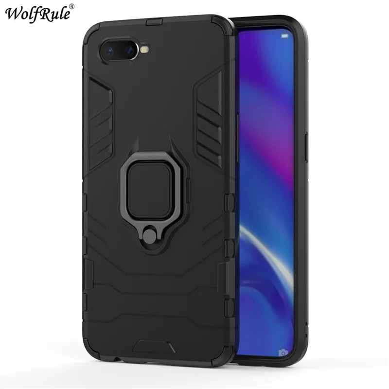 DarkBlack Для OPPO RX17 Neo чехол Realme 5 Pro XT 3 X C2 кольцо держатель Броня Бампер Защитный чехол для телефона для OPPO RX17 Neo чехол K1 R15X - Цвет: DarkBlack