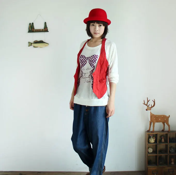 2020 винтажный однотонный хлопковый короткий Стильный женский жилет для девушек с