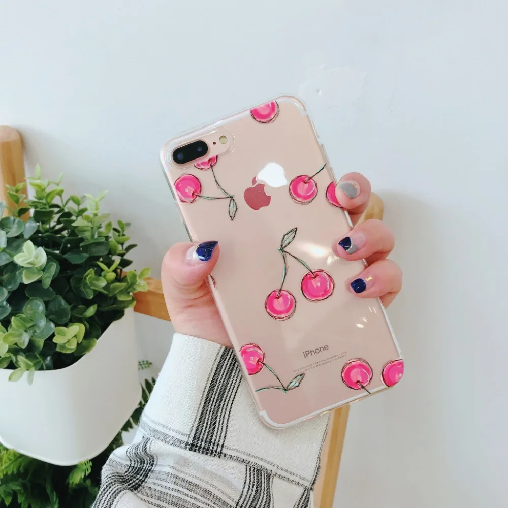 Netarlier модные летние фрукты чехол для iPhone 6 6s Глянцевая Симпатичные Вишневый