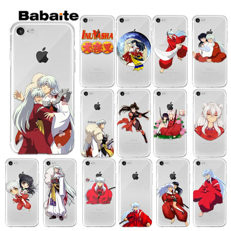 Прозрачный мягкий чехол для телефона Babaite Anime Inuyasha Apple iPhone 8 7 6 6S Plus X XS MAX 5 5S SE XR |