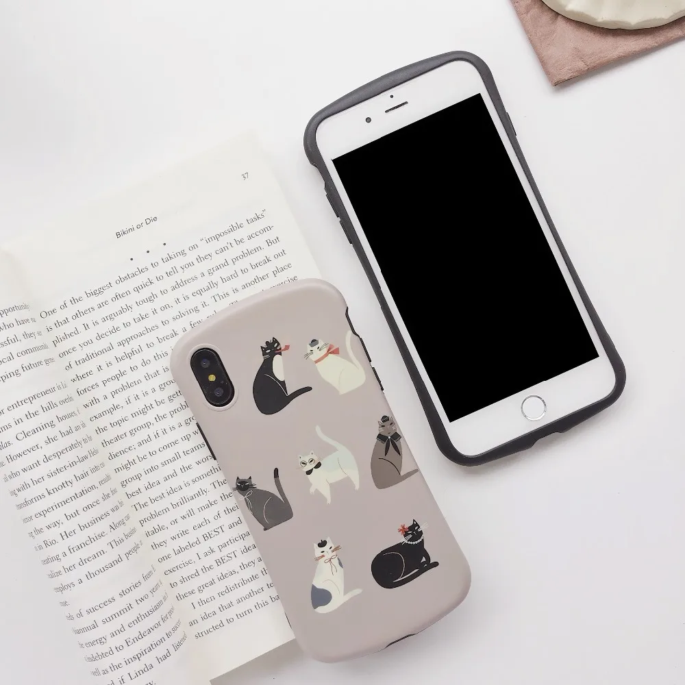 ORYKSZ Винтажный чехол для телефона с рисунком кота из мультфильма iphone X XR XS Max 8 7 6S Plus