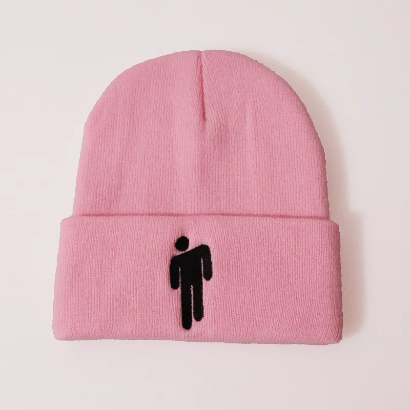 G Hot Billie Eilish Beanies for Girls Boys Casual Embroidery Knitted Winter Hat Plain Blank Men Women Hip-hop Skullies Bonnet Cap - Цвет: G