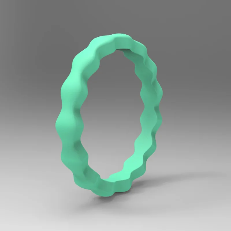 Fashion 3mm Thin Wave Silicone Ring Sports Hypoallergenic Crossfit Flexible 10 colors Rubber Finger 4 5 6 7 8 9 Size | Украшения и
