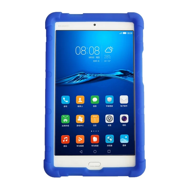 Силиконовый чехол MingShore для huawei MediaPad M3 Lite, 8,0 дюймов, Прочный чехол для планшета huawei M3 Lite, 8,0 CPN-AL00/W09, мягкий чехол - Цвет: Blue