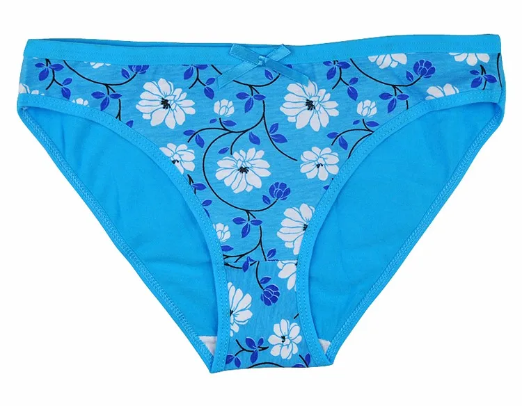 LOBBPAJA 5 шт./лот Женщина Underwear Хлопок Цветочные Печати с Низкой Посадкой, Трусы Женские Комбенизоны Трусы Белье Intimates для Женщин