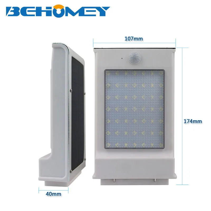 Hot 49LED Solar Light Ultra-thin Wireless PIR Motion Sensor Lamp Ip65 Waterproof Outdoor wall lamp Balcony Garden Lights | Лампы и