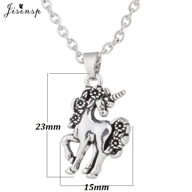 Jisensp New Cute Animal Unicorn Necklaces &amp Pendants Ancient Bronze Trendy Jewelry Clavicle Chain Necklace collares de moda 2018 |
