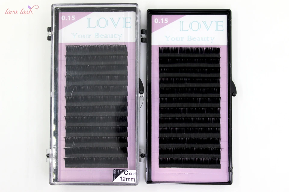 Накладные ресницы из норкового шелка Корея черный материал 0 15 мм 1 лоток/партия