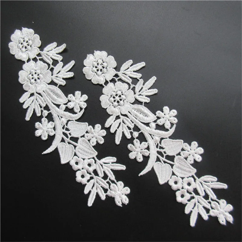 2 шт. кружевная тесьма с вышивкой в виде цветов|venice applique|embroidered necklinetrim ribbon |