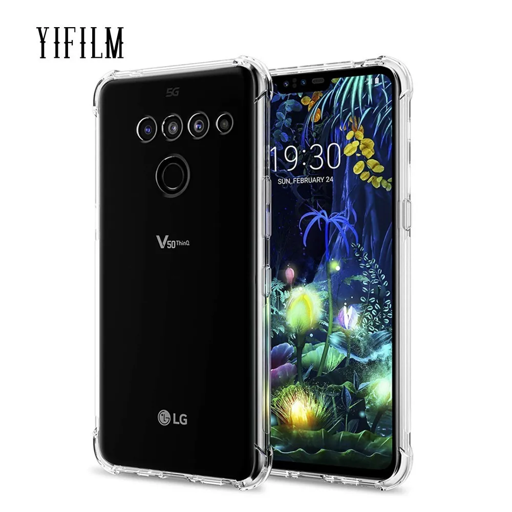 Прозрачный мягкий силиконовый чехол из ТПУ для LG V50 ThinQ 5G G8 G8s Thinq тонкий