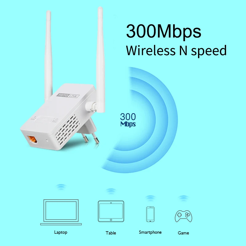 TOTOLINK EX200 300 Мбит/с Wi Fi ретранслятор Беспроводной Range Extender с 2 * 4dbi антенны + 1 WAN Порты