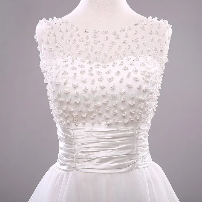 AW7 Роскошный Жемчуг Кружева Элегантный Плюс Размер На Заказ Короткое Свадебное