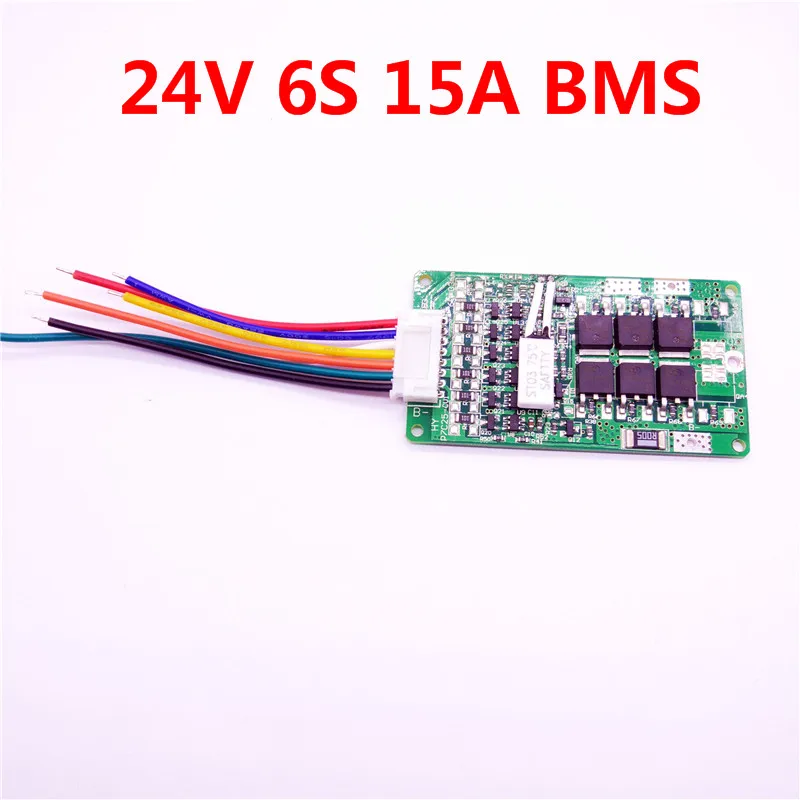 Батарея для мотоцикла 6 S 24 V BMS 15A литиевая батарея электрического велосипеда 8ah 10ah