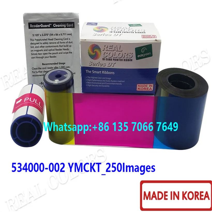 5 шт. Generic DATACARD Ribbon 534000 002 YMCKT 250 печать Datacard SD260 SD360 SD460 SP35 SP55 SP75 принтер для карт|datacard