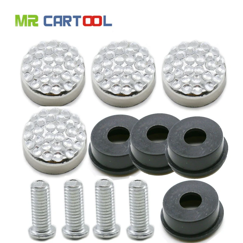 Винты для рамки номерного знака из нержавеющей стали с причудливыми серебряными