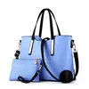 light blue Модная женская сумка с крокодиловым узором композитная сумка винтажная женская сумка-мессенджер сумка на плечо кошелек кожаные сумки - Цвет: light blue