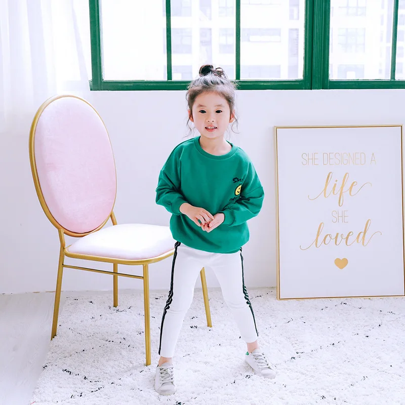 2019 одежда для мамы и дочки стильная футболка с длинными рукавами смайликом