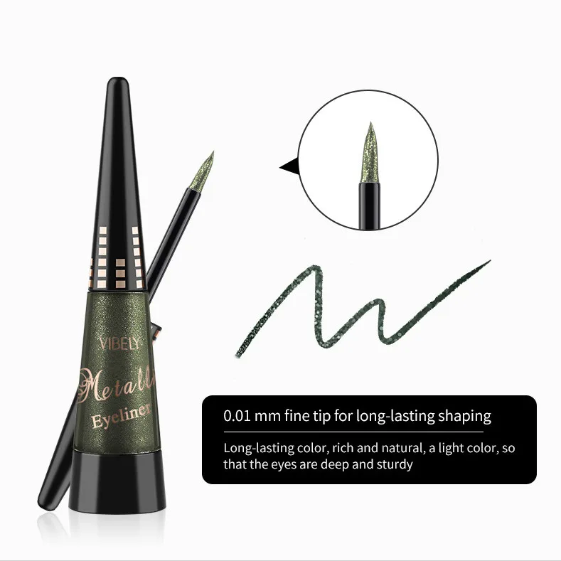 6 цветов блестящая подводка для глаз жидкая водостойкая красная синяя яркая -