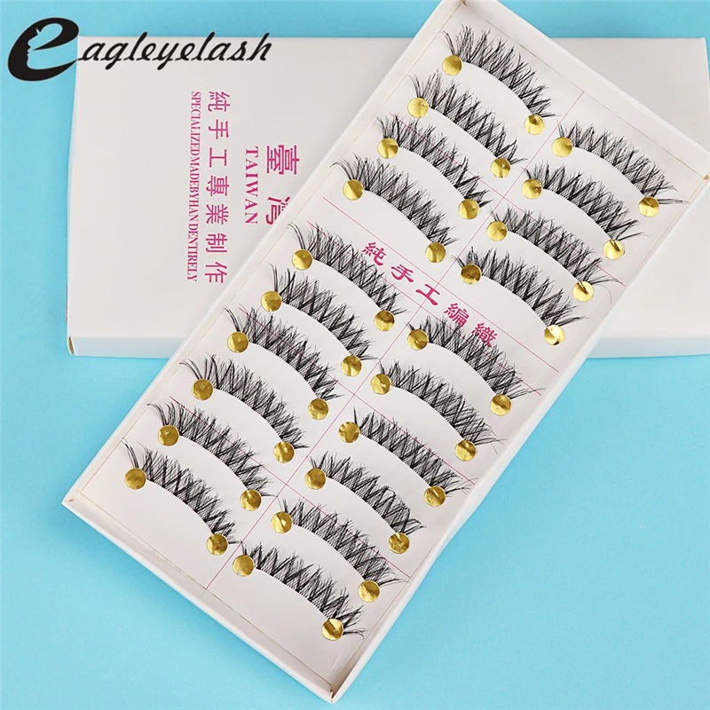 hot sale10 Pairs/ lot fashion charming eye lashes False Eyelashes Natural Cross Winged Eye Lashes Fashion make up tool | Красота и