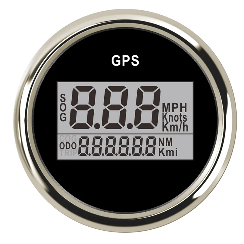 52 мм Цифровой Автомобильный спидометр GPS одометр ЖК дисплей миль в час измеритель