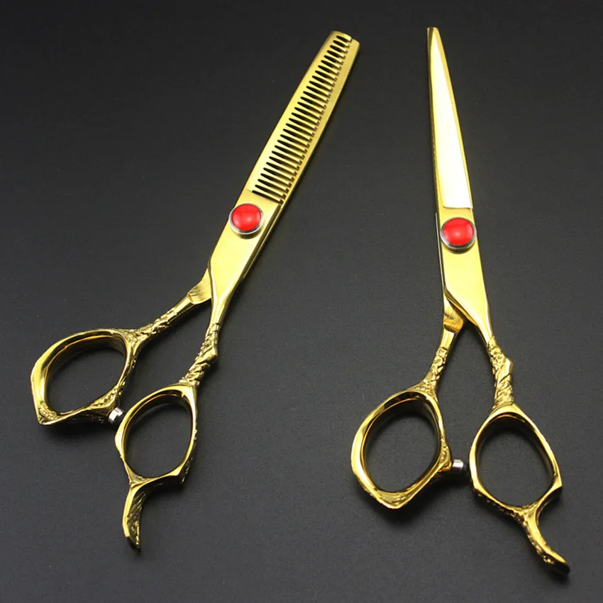 Профессиональные 6 дюймовые Японские Стальные драконовые ножницы для стрижки