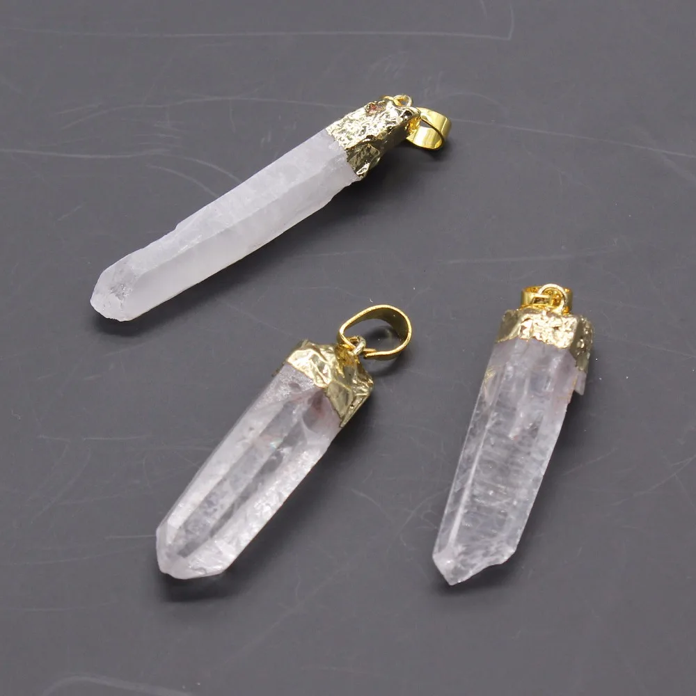 Trendy-beads Light Yellow Gold Color Irregular Shape Natural Rock Crystal Pendant Fashion Jewelry | Украшения и аксессуары
