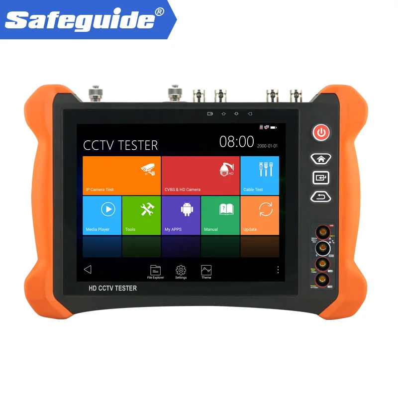 manufacture 8 inch unti-sunlight cover design top quality cctv wifi IP camera tester with 8MP CVI /8MP TVI /5MP AHD /EX-SDI