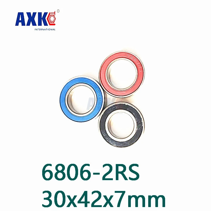 2021 New Rolamento Axk Free Shipping 2pcs 6806 61806 2rs Si3n4 Ceramic Ball Bearing Rubber Sealed Bb30 Hubs 6806-2rs 30x42x7mm |