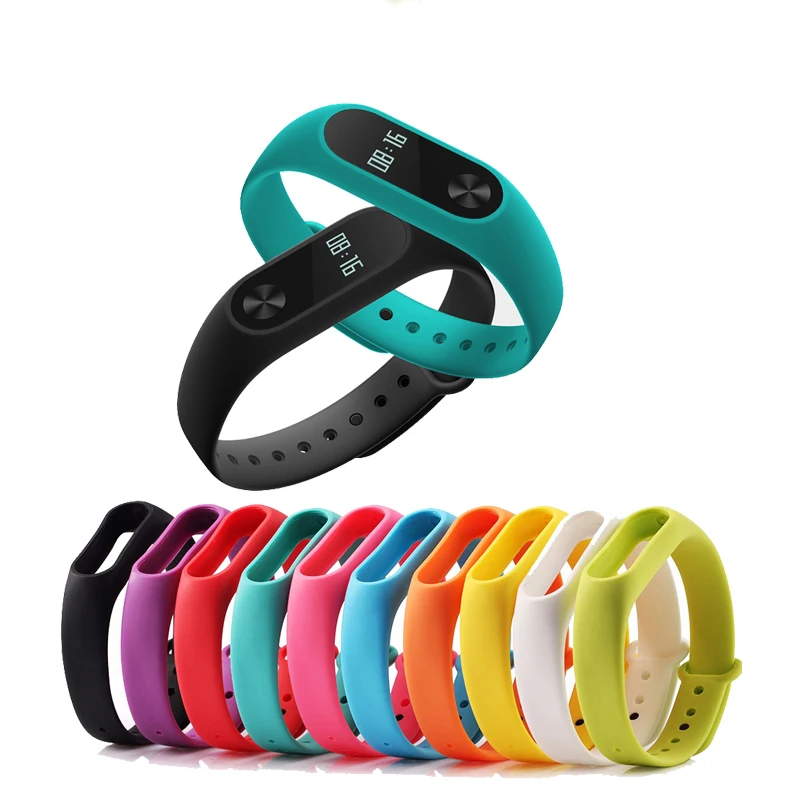 Xiaomi mi ремешок 2 ремешок на запястье силиконовый цветной браслет для mi band 2 умный Браслет для Xiao mi Band 2 аксессуары