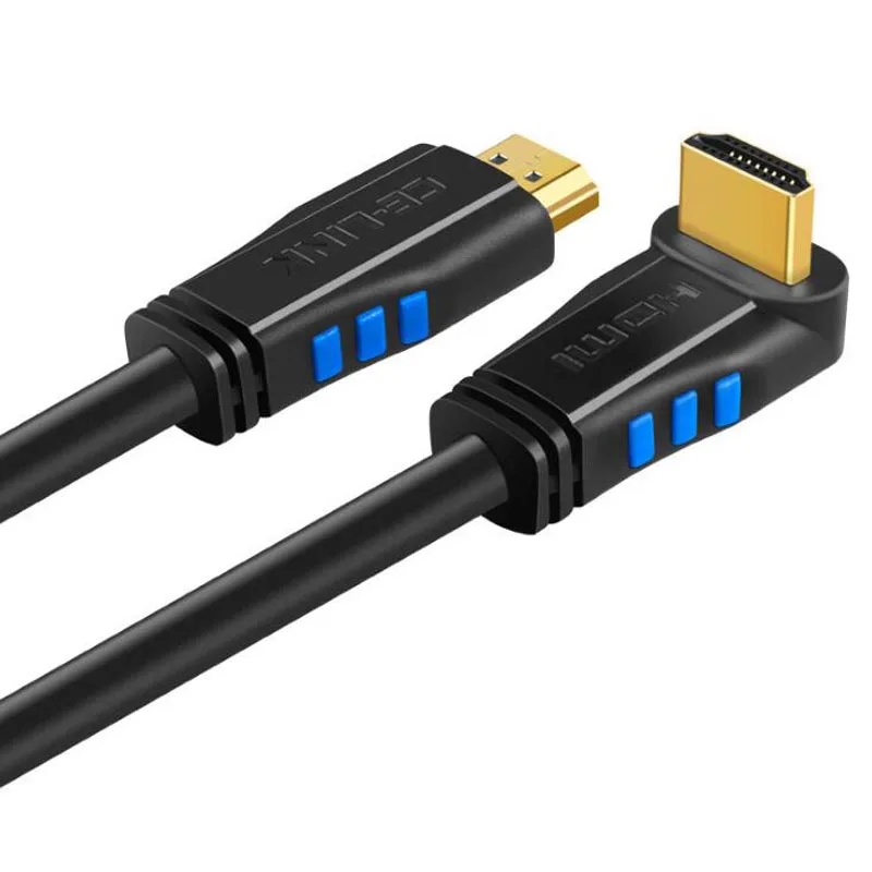 HDMI 2 0 кабель 4K 60HZ 90 градусов прямоугольный HDCP 5M 3M 1 5 M для PS4 pro Xbox ones синий DVD плеер