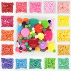 Помпоны смешанного размера 20 г 81015202530 мм для рукоделия, мягкие помпоны из меха, аксессуары для украшения праздников и праздников