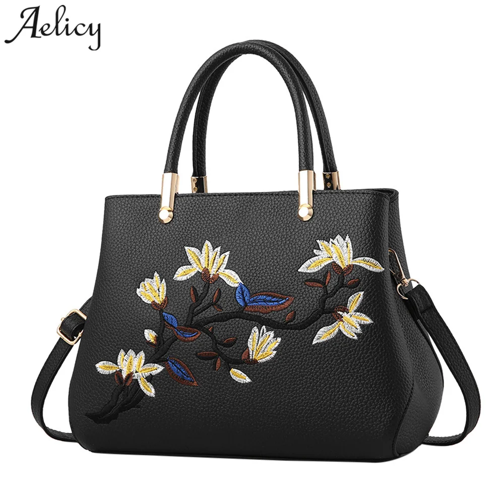 Aelicy женская сумка на молнии с вышивкой из искусственной кожи женские