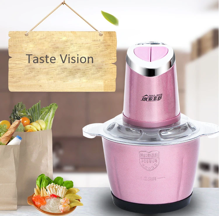 Нержавеющая сталь Мясорубка Vegetale измельчитель Электрический автоматический Мясорубка блендер Бытовая мельница кухонный комбайн 2л