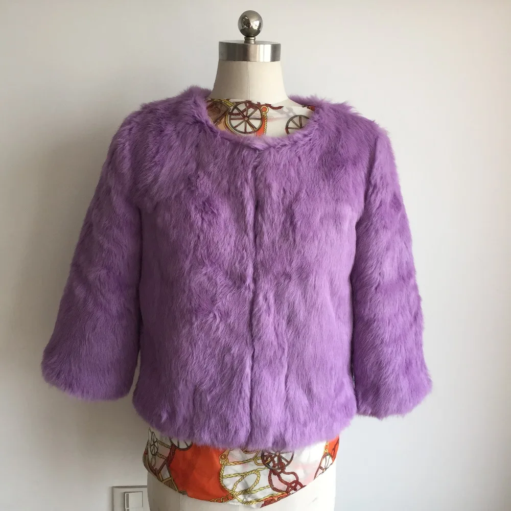 Новое модное пальто из натурального кроличьего меха цена от производителя 2019|real