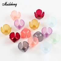 acrylic jelly transparent flower beads for jewelry making needlework diy handmade ornaments design 2215mm