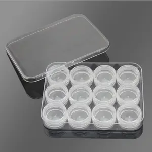 Баночка для крема, косметический контейнер, витрина, 12 цветов, 2 г х 12 шт.