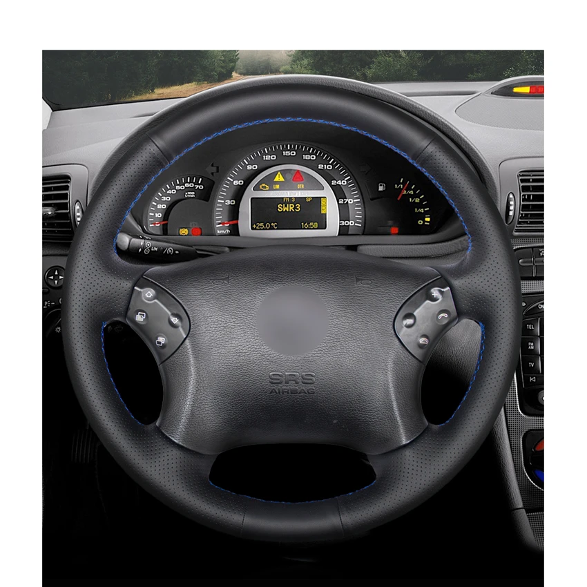 Искусственная кожа ПУ черный цвет ручная работа для Mercedes Benz W203 C-Class 2001-2003 2004 2005 2006 |