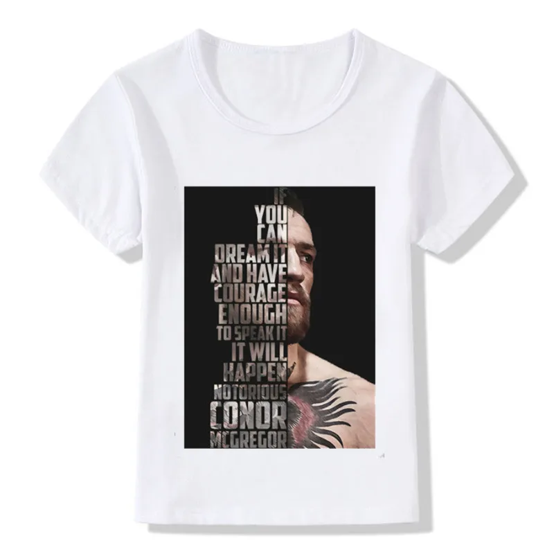 Детская модная футболка ММА Conor Mcgregor детские летние топы с коротким рукавом
