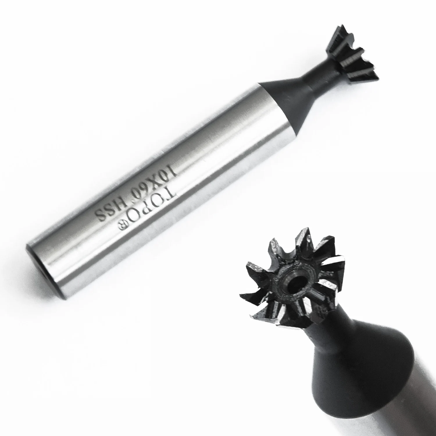 

High Speed Steel Dovetail Cutter 6 Flute End Mill Router Bit Metalworking Tool