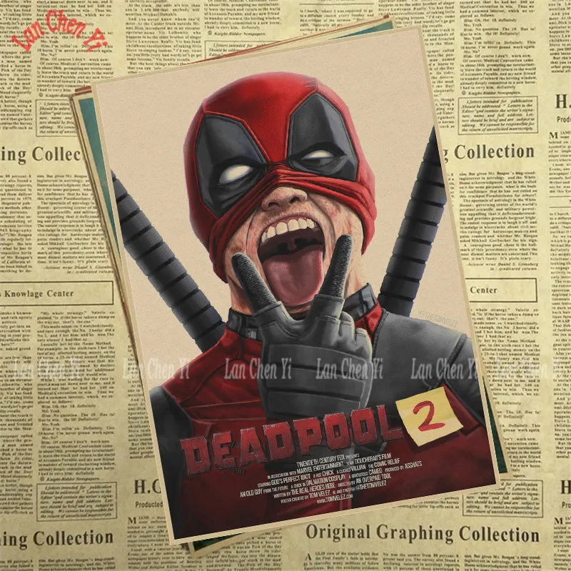 Дэдпул 2 супергерой DC Marvel горячий фильм Забавный художественный плакат живопись печать домашний декор для стен