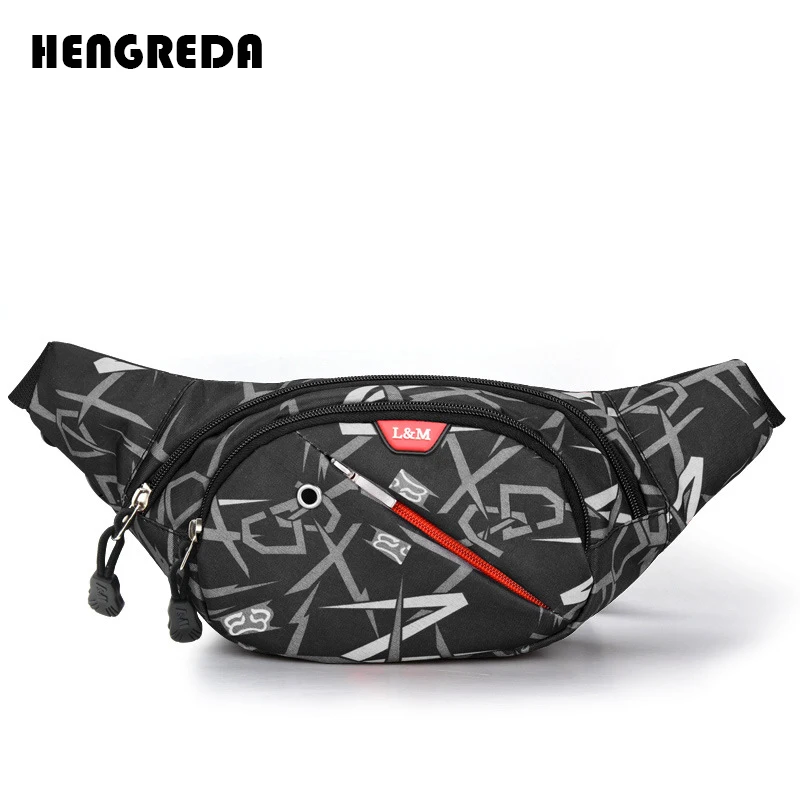 Grey-2 Hengreda поясная сумка на пояс, мужская повседневная сумка на пояс для путешествий, велосипедная Женская модная нейлоновая водонепроницаемая сумка через плечо - Цвет: Grey-2