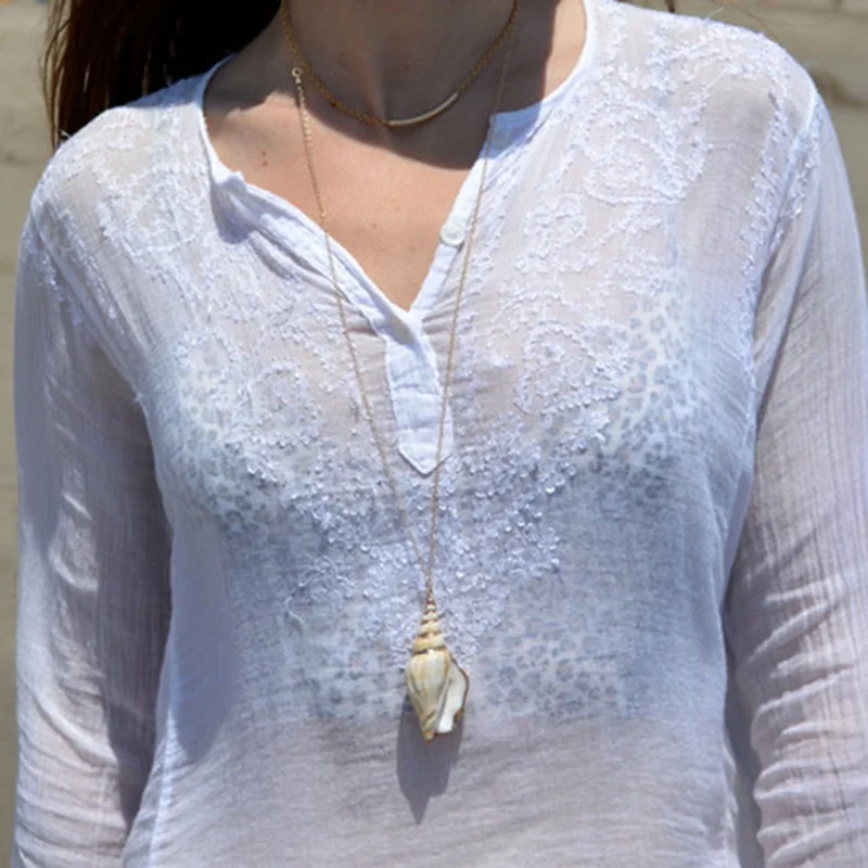 New Fashion Hawaii Style Beach Sea Ocean Winds Chain Necklace Conch Shell Pendant Collar For Women Gift Free Shipping | Украшения и