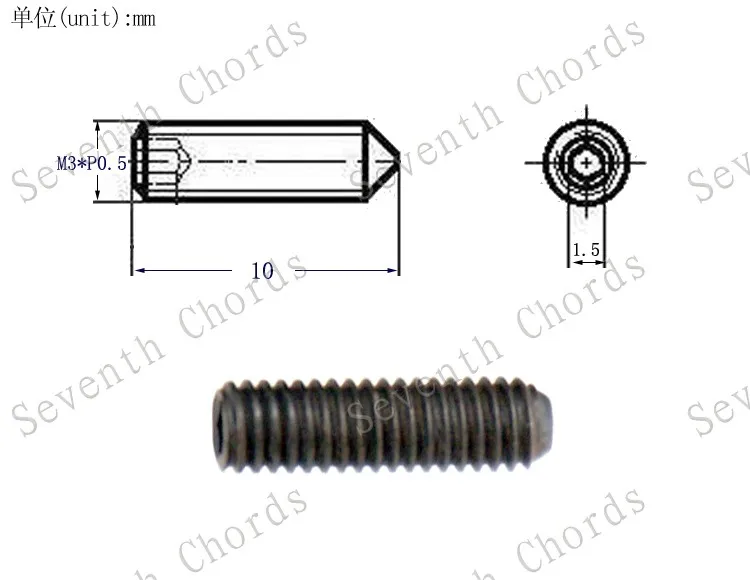 10mm Black X 12pcs 12 шт. электрическая гитара бас мост струна седло регулировка высоты шестигранные винты-тремоло мост шестигранный винт-M3*6 мм-12 мм - Цвет: 10mm Black X 12pcs