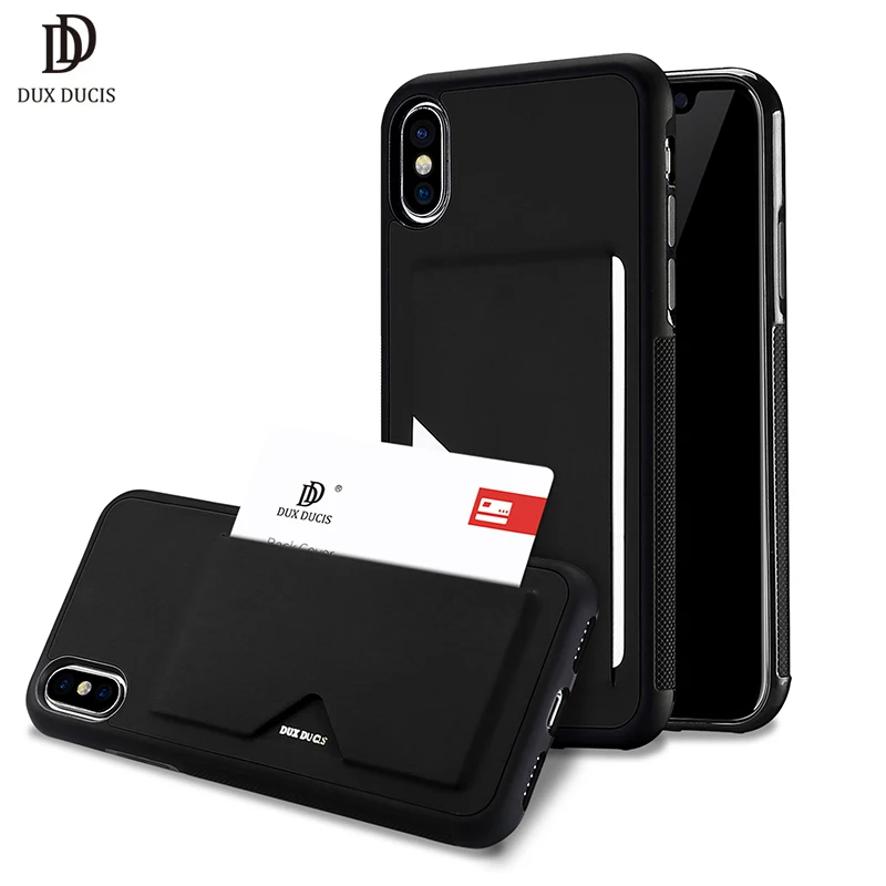DUX DUCIS для iPhone XS Max чехол XsMax Роскошный из искусственной кожи с отделением карт X S Xr