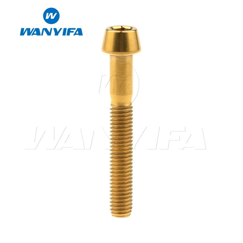 Wanyifa конус колпачки Винт С Титановым болтом M5x9 15, 16, 18, 20, 25 30 35, 40 45 50 55 60 мм для Велосипедный вынос руля велосипедный крепеж