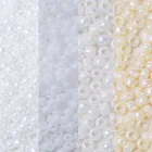 Прозрачные белые японские стеклянные бусины Taidian TOHO Seedbeads для бисероплетения 5 глот около 500 штук