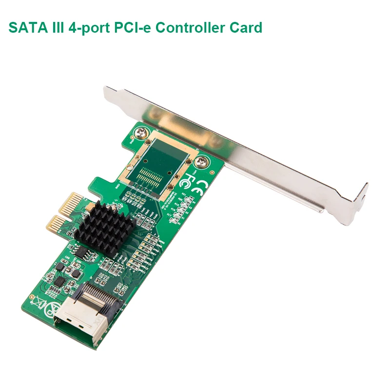 

SATA III 4-port PCI-e Controller Card with Full and Low Profile Brackets Marvel 88SE9215 chipset